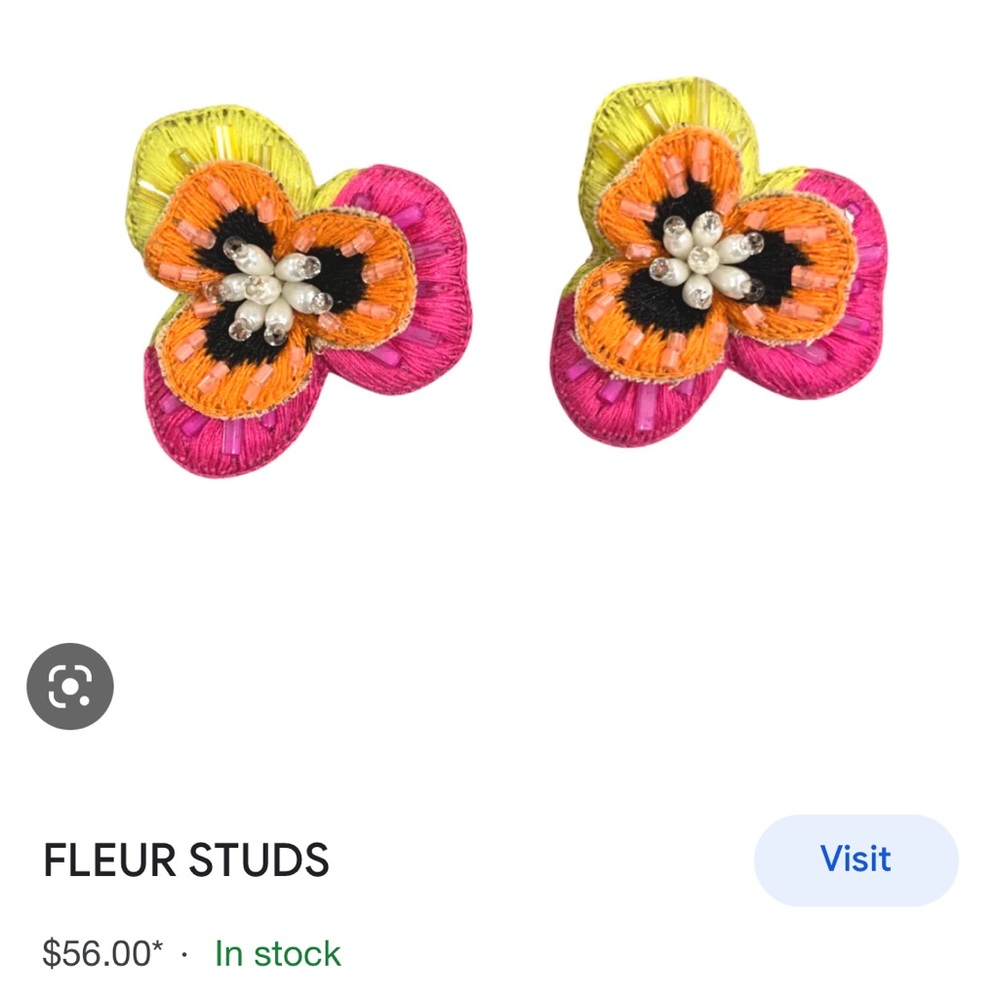 Allie Beads Flower Stud Earrings